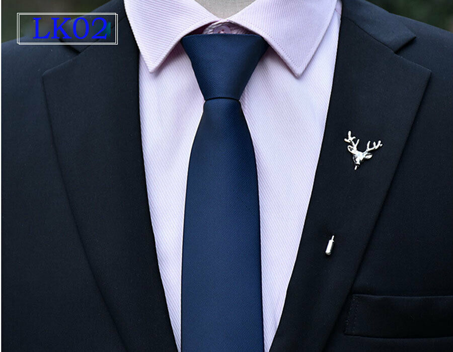 Newest Lazy Men's Zipper Necktie Solid Casual Popular Business Wedding Slim Zip Up Neck Tie