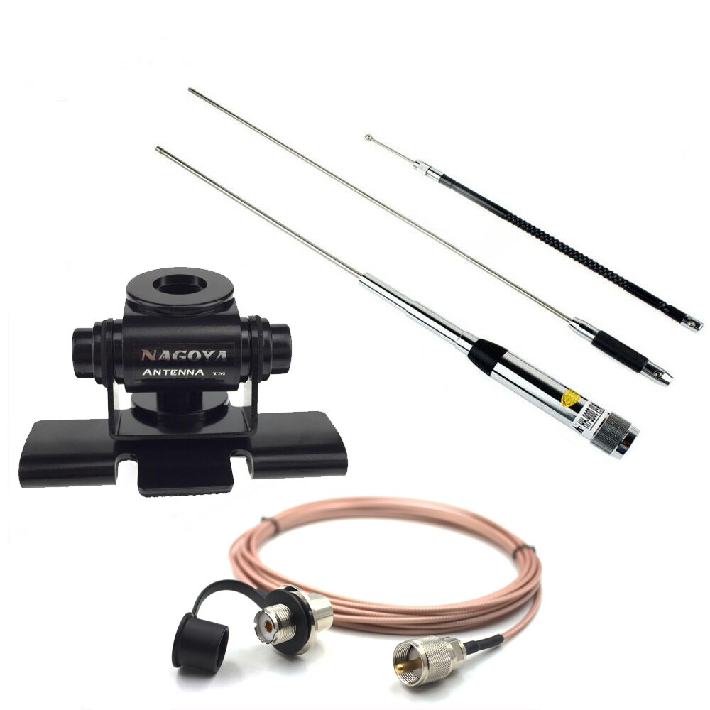 Quad band walkie talkie antenne hh -9000 29.6/50.5/144/430 mhz til tyt th -9800 mobilradio: Sort klipsæt 2