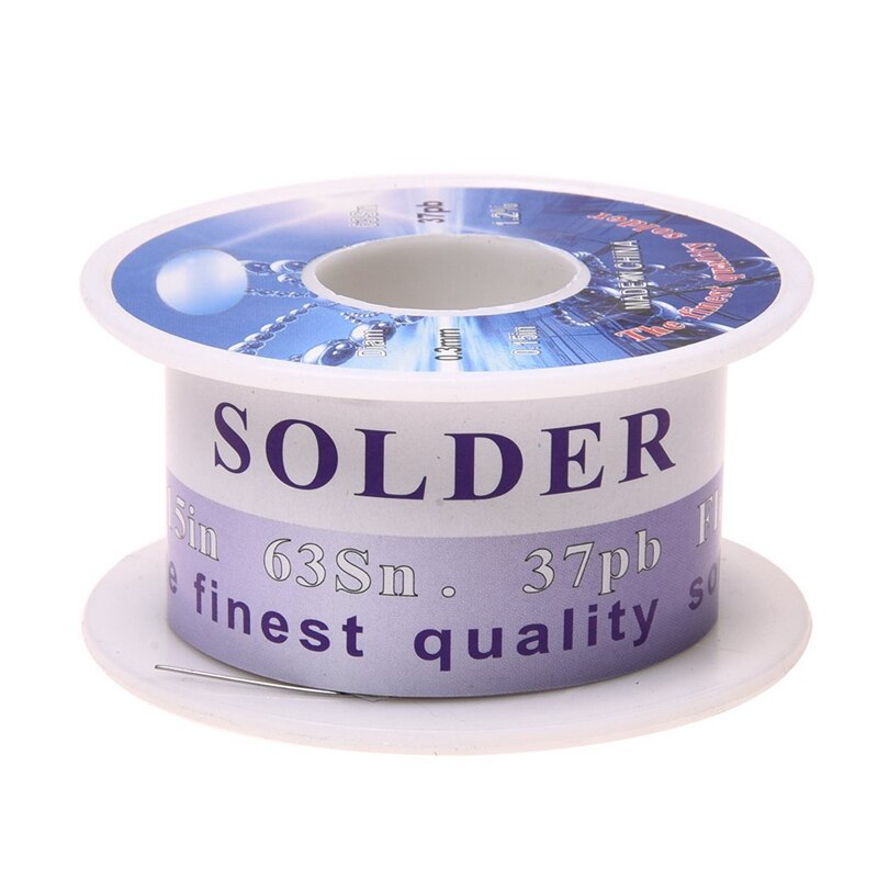 Tin Lead Solder Core Flux Soldering Welding Solder Wire Spool Reel 0.8mm 63/37 + Solid Solder 0.3mm Dia Flux Core 63% Tin 37