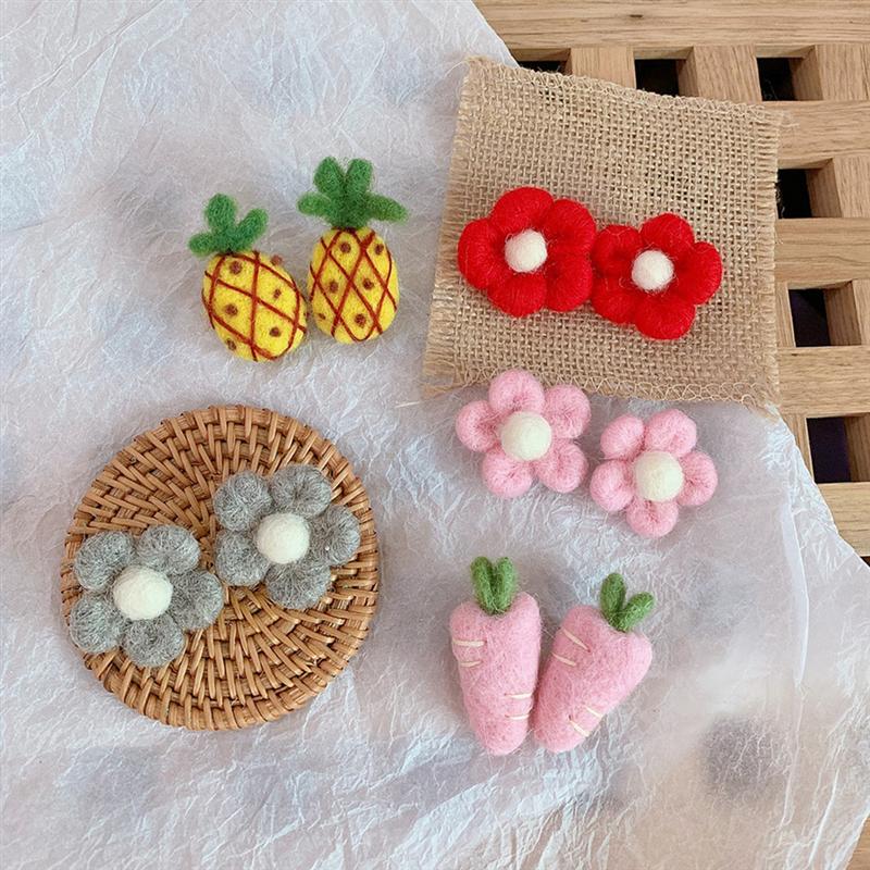 Broche de fieltro en forma de flor para niños, alfileres adorables con broche para niños, ropa de ramillete, 5 uds.