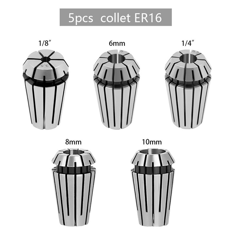 1/4 Inch Shank ER16 Router Collet Adapter Extension Chuck Rod Engraving Machine Extension Rod With Spring Collet Set