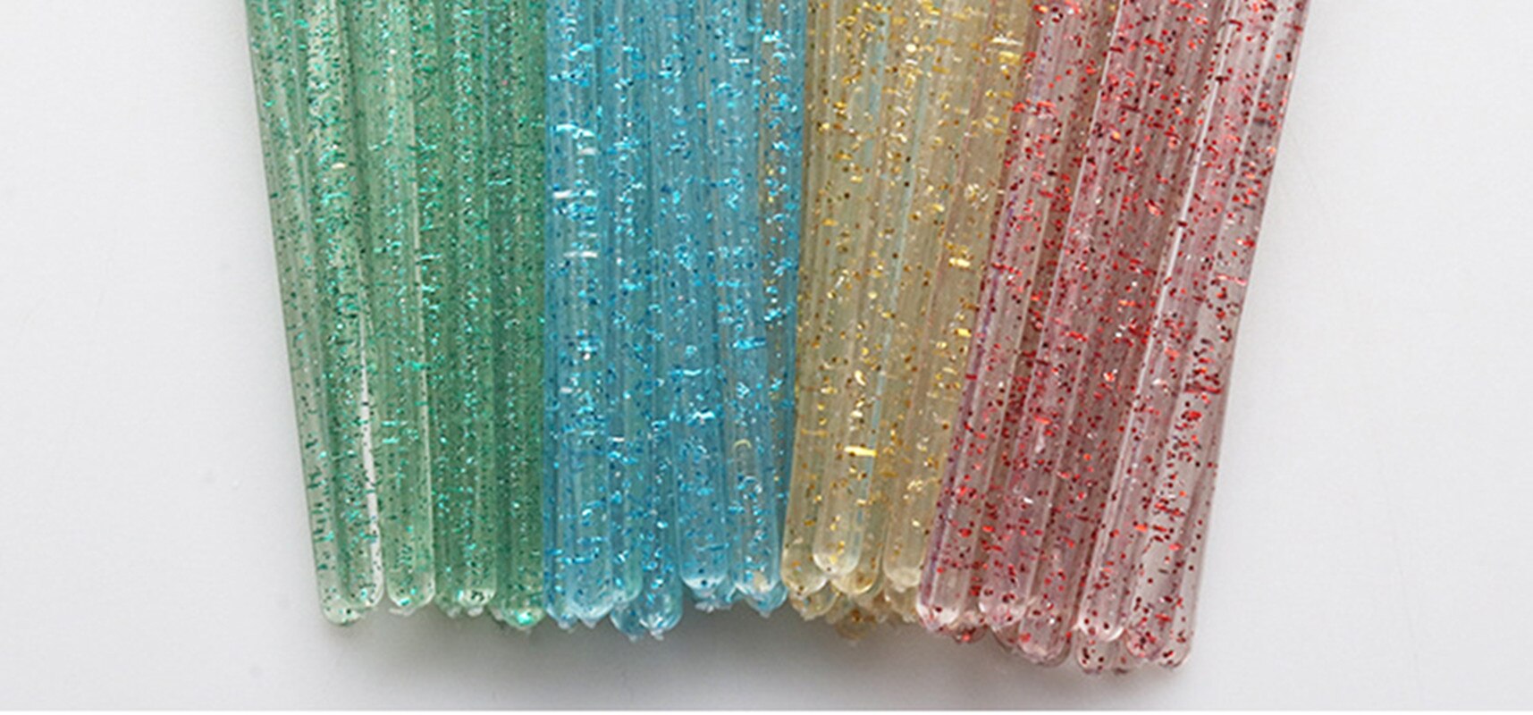 50 Stks/pak Crystal Wimper Make-Up Kwasten Nylon Handvat Mascara Wands Wegwerp Wimper Wenkbrauw Extensions Tools Goede Set