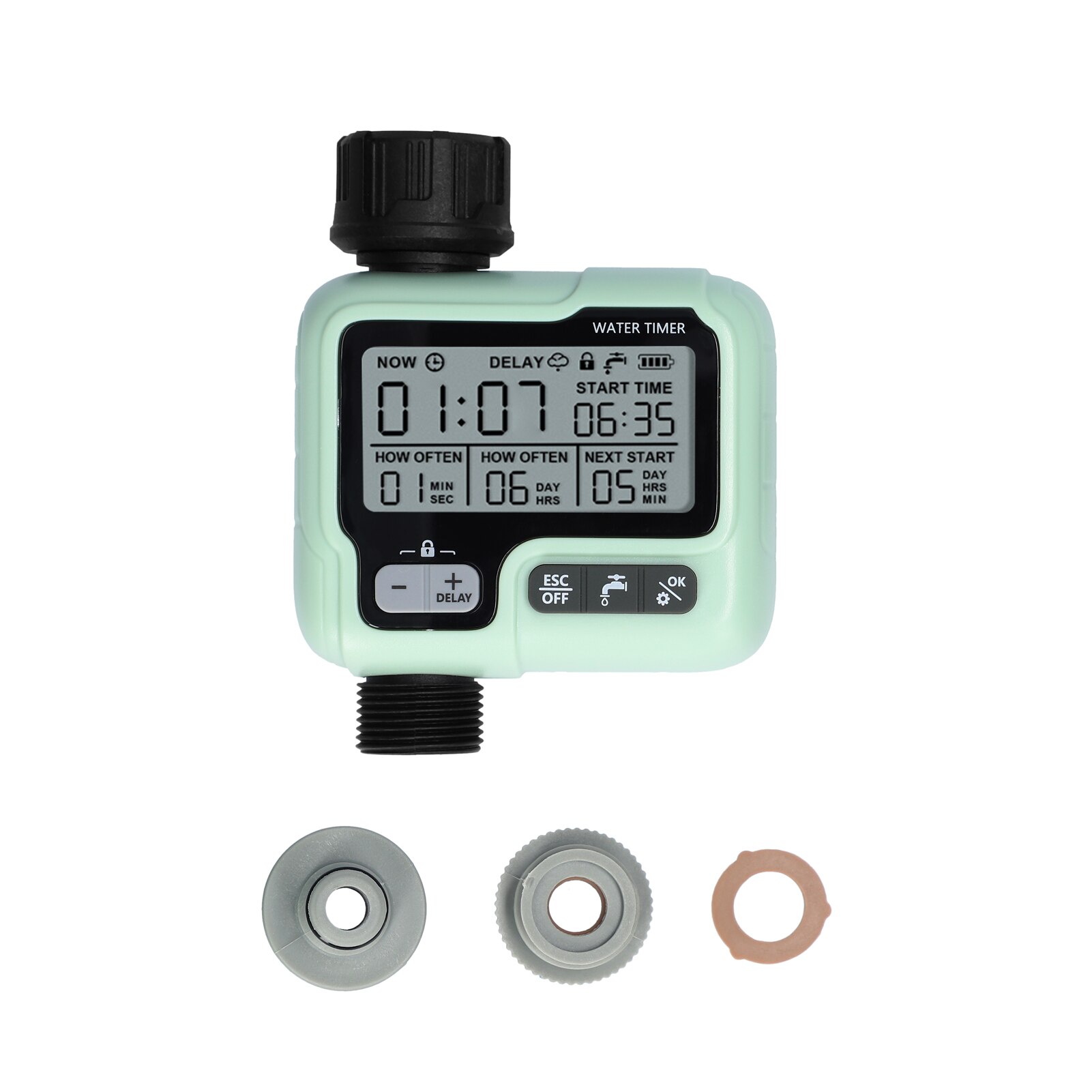 Watering Timer Automatic Irrigator Controller Home Garden Delayed Watering Automatic Drip Irrigation System IPX5 Waterproof: Default Title