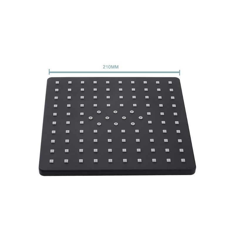 Black Square Rain Shower Head Bath Hand Held Shower Bathroom Adjust Shower Holder Water Saving Handheld 3 Modes Switch Sprayer