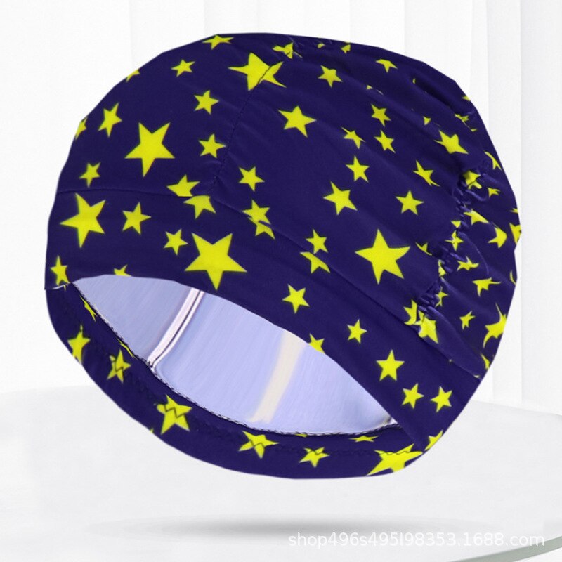 1Pc Hoge Elastische Badmuts Mannen Vrouwen Gratis Grootte Solid Bloemen Gedrukt Lange Haar Sport Zwemmen Zwembad Hoed Nylon tulband: 16