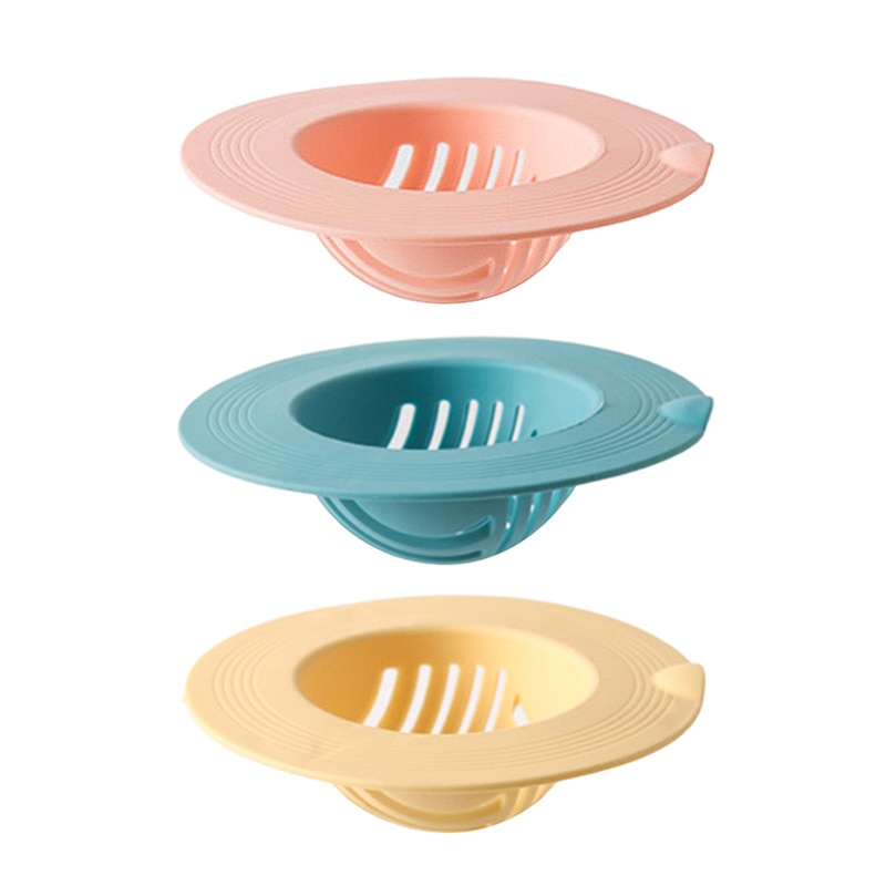 Kitchen Sink Drain Filter Silicone Wheat Straw Filter Mat Bathroom Hair Catcher Stopper Trapper Drain Hole Filter Colanders Tool