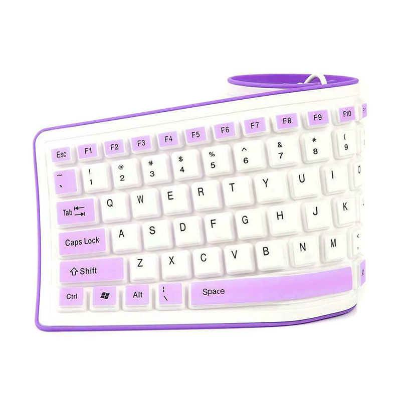 Foldable Silicone Keyboard USB Wired Flexible Soft Waterproof Keyboard Home Office GK99