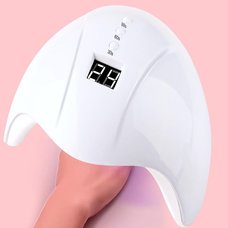 Ce-certificering Nail Dryer Led Uv Lamp 36W Voor Alle Gels 12 Leds Uv Lamp Voor Nail Machine Curing 30 S/60 S/99 S Timer Usb Connector: WHITE