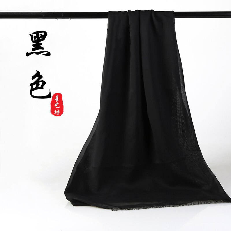 Een meter chiffon stof stof gedrapeerde rok voering kleding voering wit zwart gaas rok voering stof