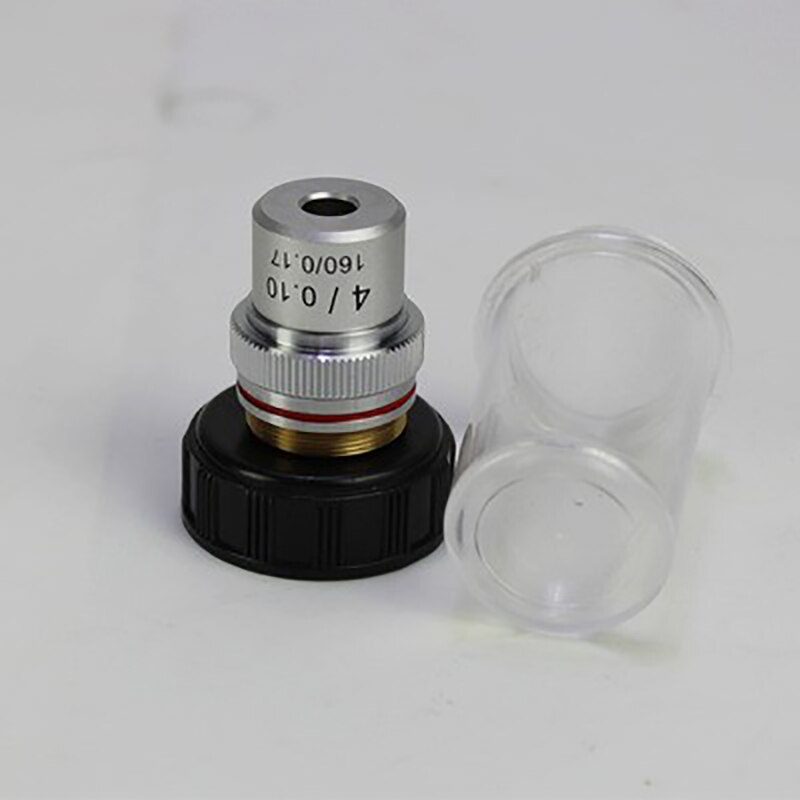 4X 10X 40X 100X Microscope Objective Lens Achromatic Objective Laboratory Biological Microscope Parts 4Pcs