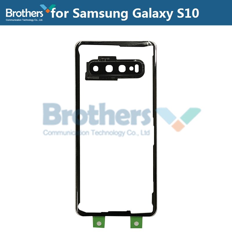 Batterij Behuizing Voor Samsung Galaxy S10 S10e S10 Plus Transparante Batterij Deur Met Camera Glas Back Cover Voor G973 G970 g975: For S10 G973