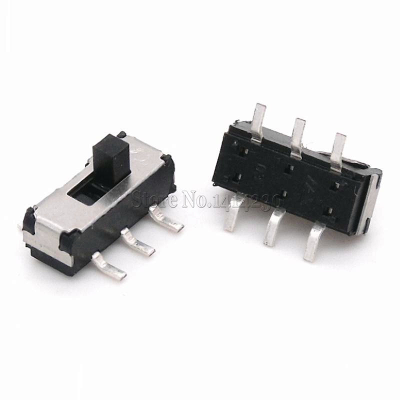 10Pcs MSS22D18 MINI Miniature SMD SMT Slide Switch 2P2T 6Pin Handle high 2mm for DIY Electronic Accessories