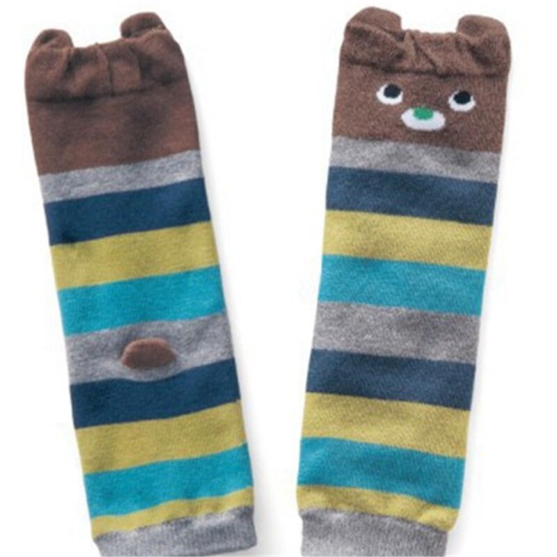 Cartoon Air Conditioning Baby Leg Warmers Baby Boys Girls Toddler knee-length Striped Leg Warmer Y13