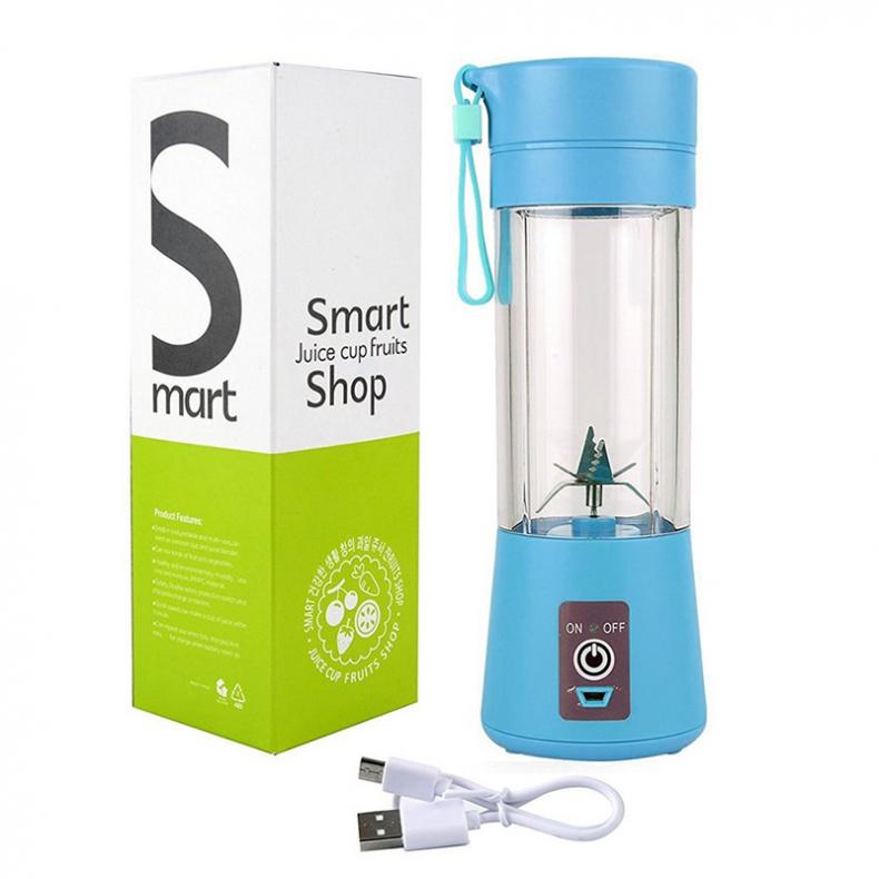 Usb Draagbare Juicer Cup Huishouden Blender Fruit Mengmachine Sap Cup Met Zes Messen Voor Home Office Travel Sport