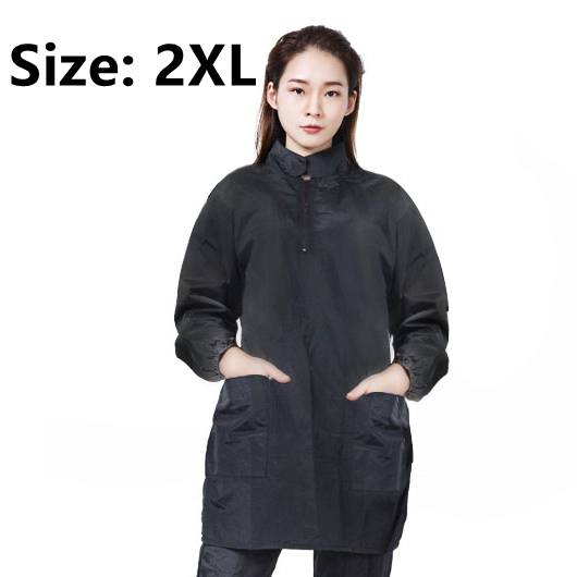Lange Sleeve Pet Groomer Arbeit Kleidung Wasserdichte Overalls Nicht Stick Haar Pet Reinigung Scheren Anti-haar Atmungs Kleid Y1128: Black zipper---2XL