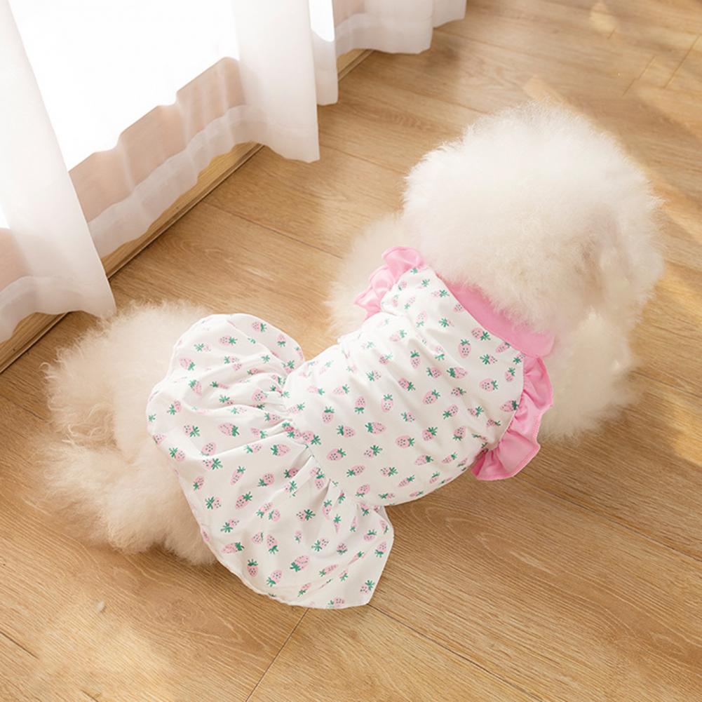 Beautiful Dog Dress Ruffles Type Delicate Stitching Attractive Cute Female Dog Princess Dress