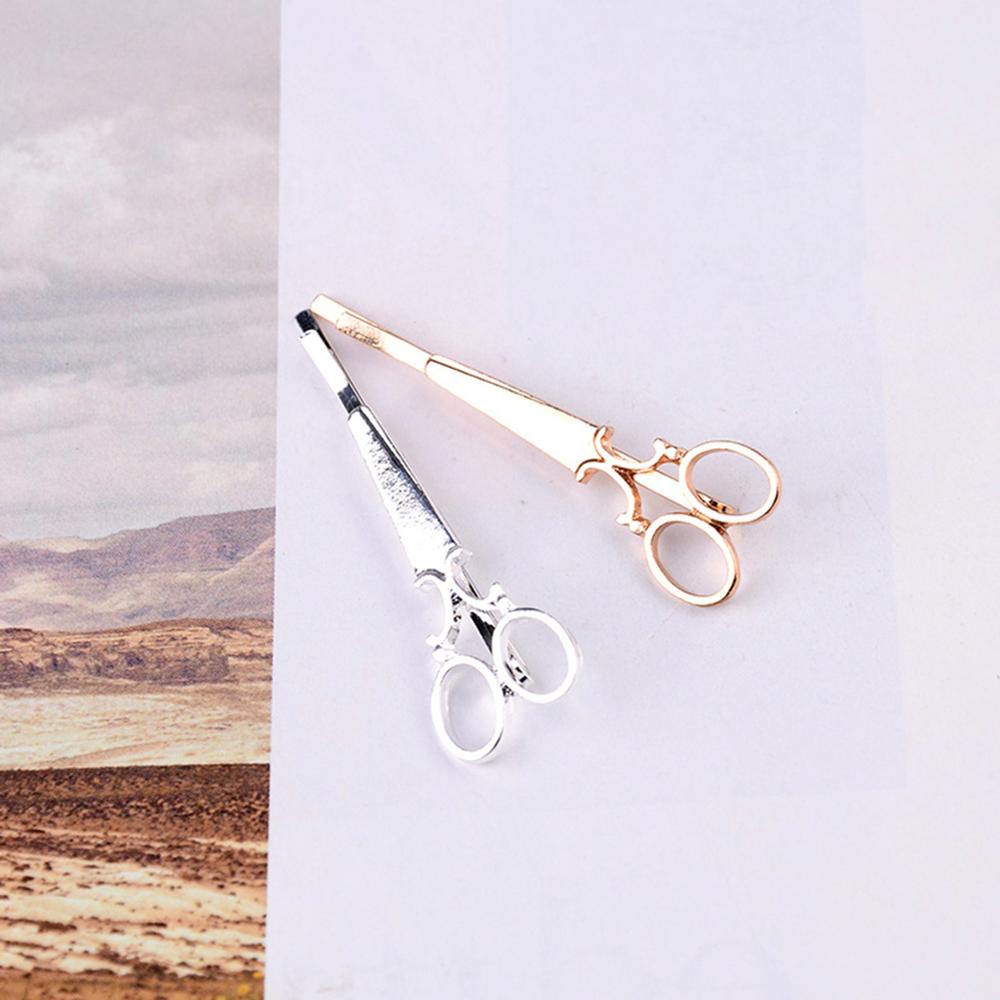 Chic Retro Golden Silvery Scissors Shape Hairclip Hair Pin Headwear Girl Barrette Female Kids Hair Accessories