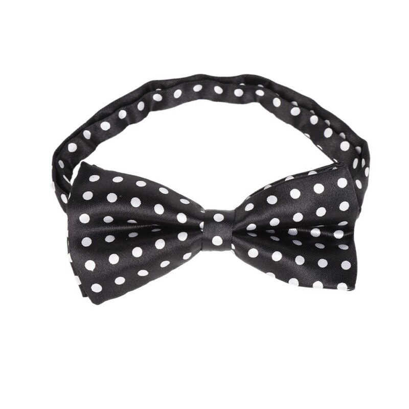 3 piezas Casual niños \'s Polka Dot banda elástica y estudiantes pajarita y corbata Kit accesorios ropa para chico