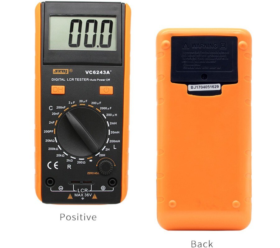 Digital LCD Meter Inductance Capacitance Resistance Tester Multimeter Crocodile Clip Measuring Tool with Bag BM4070
