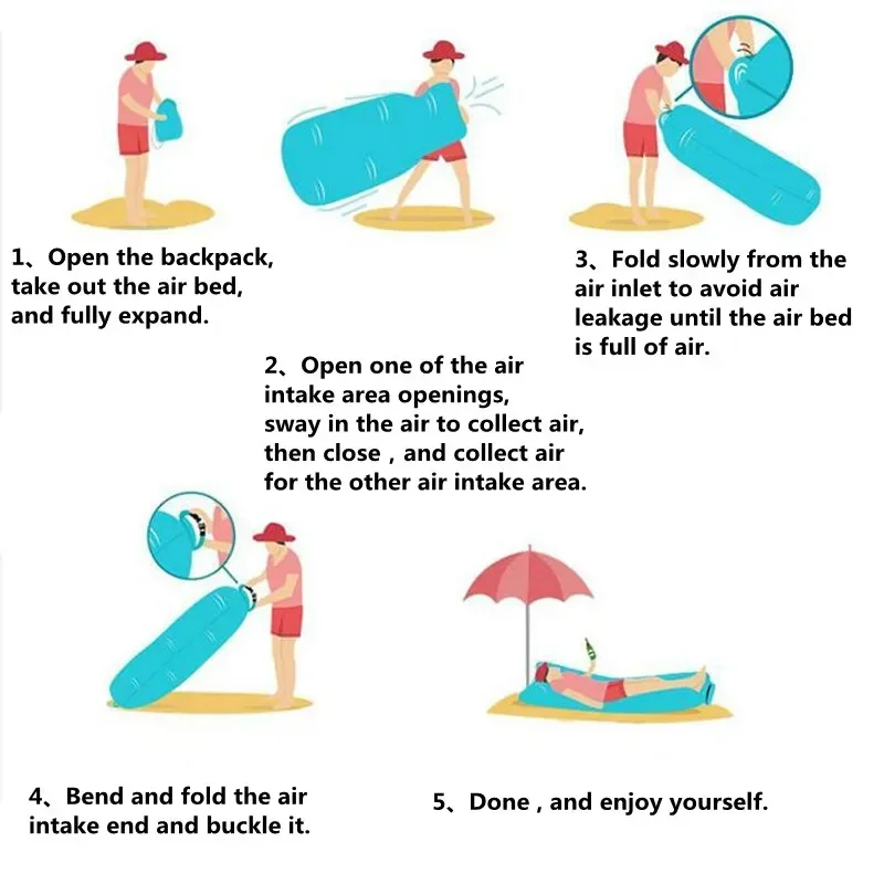 OTAUTAU Opblaasbare bank Luie bank Buiten draagbare picknick Camping Strandfestival Opblaasbare luie matras Opblaasbare bank