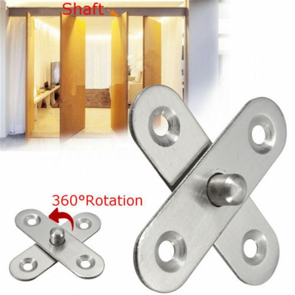 360 Degrees Rotating Door Pivot Tone Rotary Thickened Stainless Steel Wood Doors Hinges Location Shaft Furniture Hinge Hidden