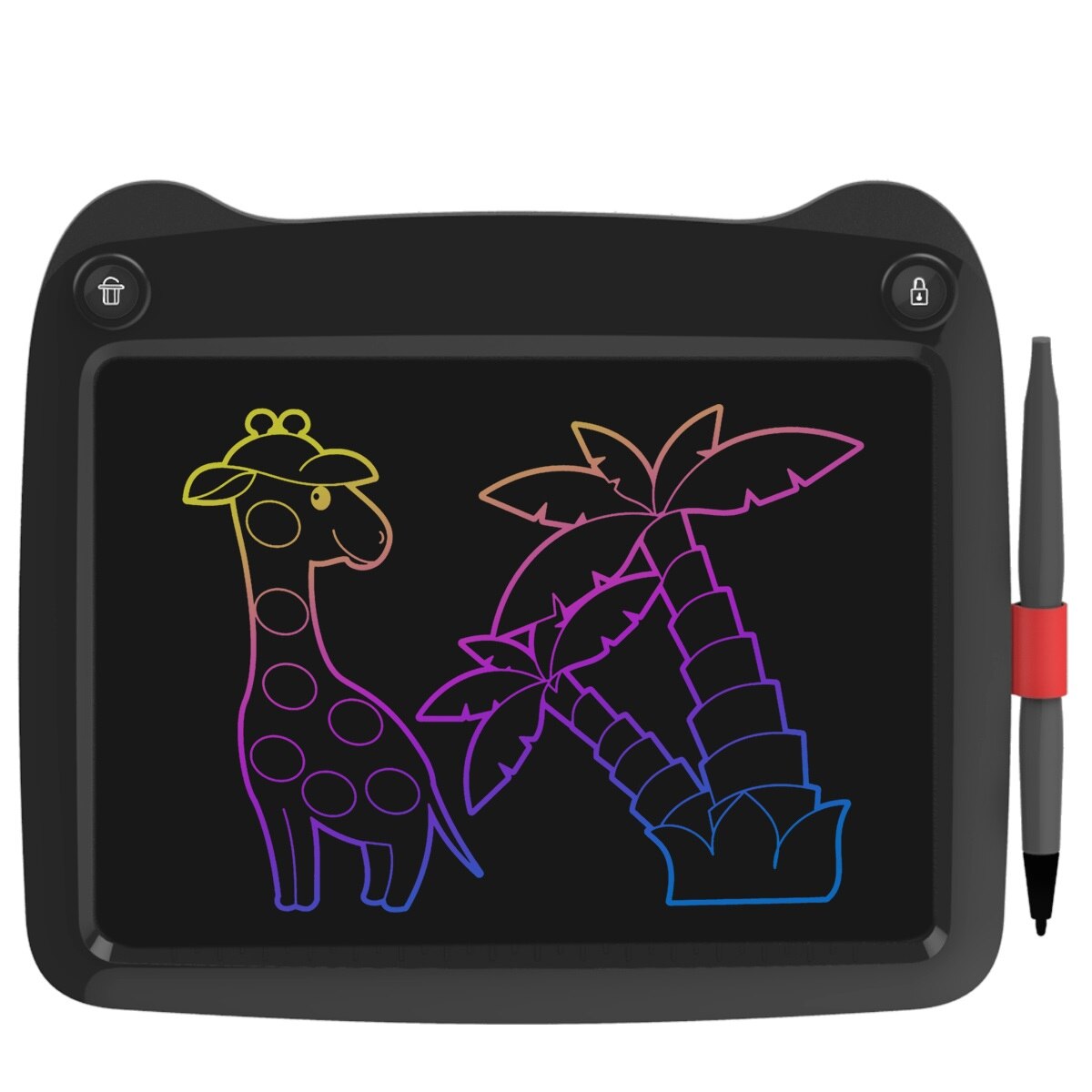 Enotepad LCD Writing Tablet - 9-Inch Digital Drawing Board - Rechargeable Message Board with Stylus Pen: EP019C-BLACK