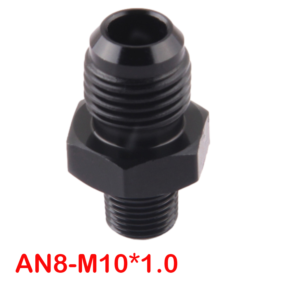 AN6 AN8 AN10 To M10*1.0 M10*1.5 M12/M14/M16/M18*1.5 Thread Straight Fuel Oil Air Hose Fitting Male Adapter Car Auto Accessories: GRAY