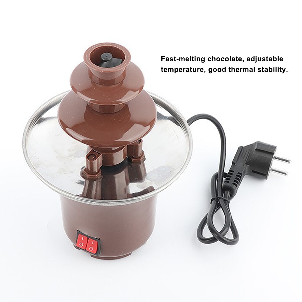 Chocolate Melting Machine 30w Layers Chocolate Fountain Adjustable Fondue Machine Pot