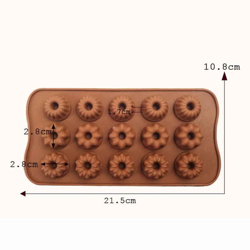 Mini forma do cukierków Donas Chocolate Gummy Mould Akcesoria kuchenne Kwiatowa tacka na kostki lodu Dekoracja świecy do ciasta Cupcake Mydło: Różowy