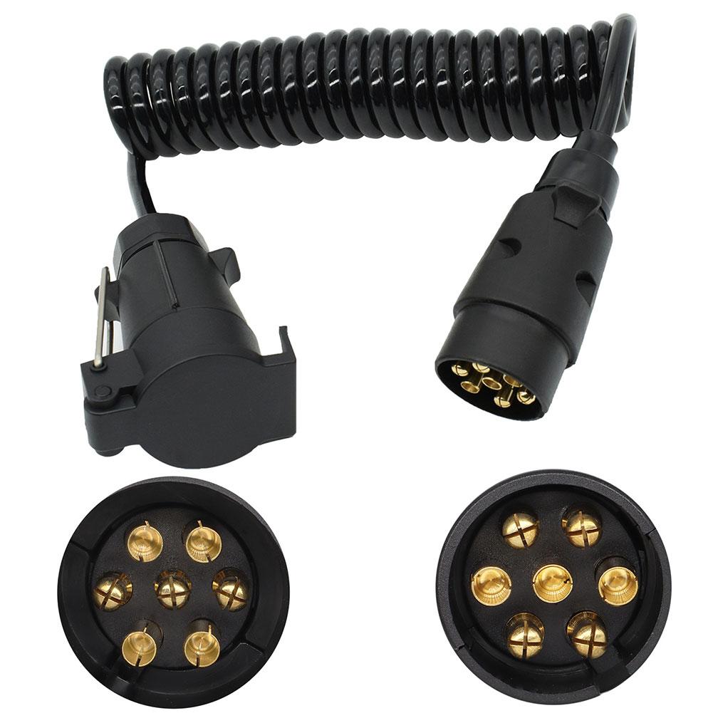 2 m 7 Pin Anhänger Lkw Licht Bord Verlängerung Kabel Blei Stecker Auf Buchse Draht Steckdose Draht Teil Kupplungen schaltung Steckdose