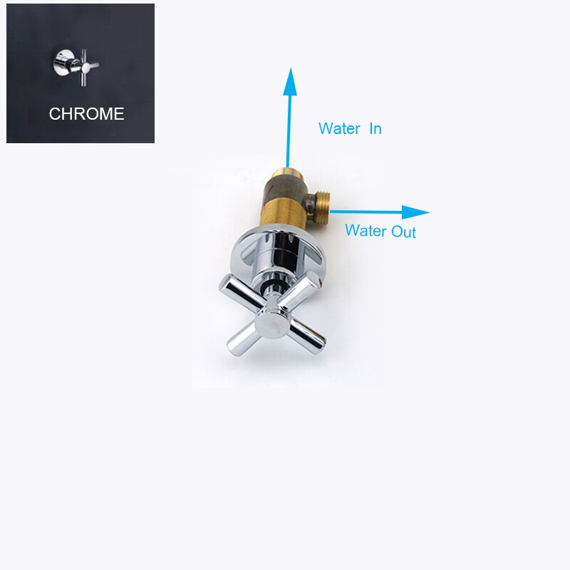 BAKALA And Retail Chrome Brass Shower Valve Square Style Single Handle Single cold Shower Faucet Control Valve: Purple