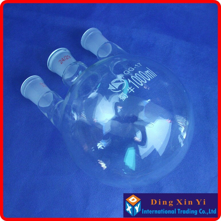 1000ml 24/29 three-necked round-bottom flask,Flask round bottom with three necks,short neck standard ground mouth