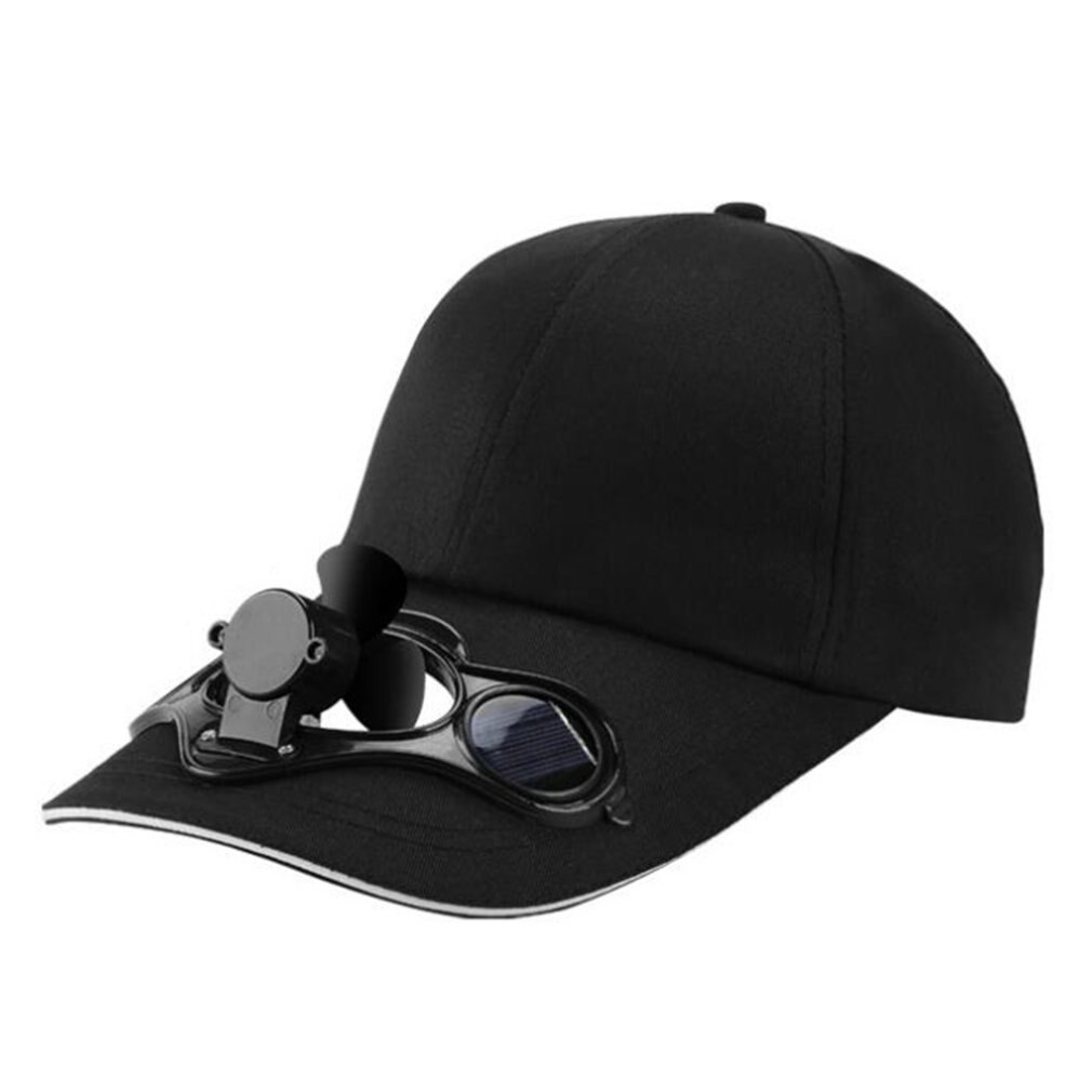 Solar fan cap Sunscreen cap Fan Cooling Baseball Cap Cotton Embroidered Satin Energy-saving Breathable