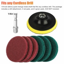 7Pcs Power Scrubber Brush Set For Bathroom Drill Scrubber Brush Scrub Tub Clean For Cleaning Cordless Drill Attachment Kit