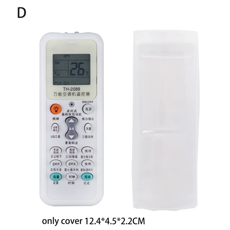 Silicone Remote Control Cover Transparent TV Remote Control Case Air Conditioning Dust Protective Case Waterproof Storage Bag: D