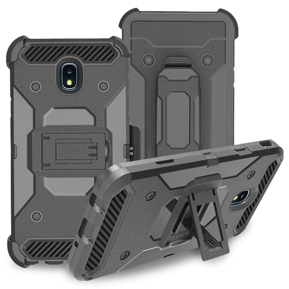 Heavy Duty Armadura Resistente Caso Belt Capa Clipe Coldre Para Samsung Galaxy J7 2018/Refinar/J7 V 2nd gen/Estrela/Aura/Aero/Top/Crown/Eon