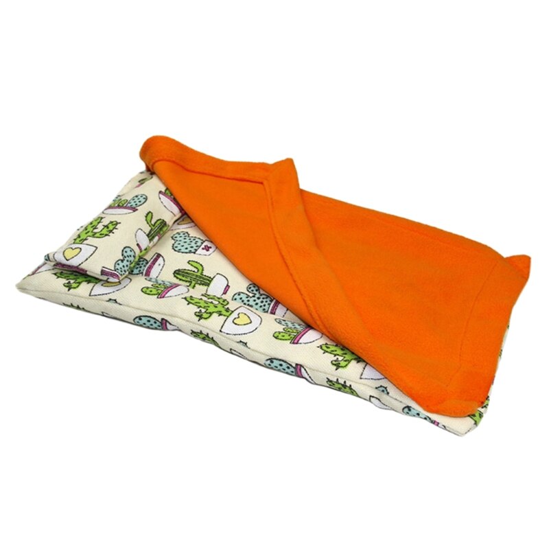 Reptiel Slaapzak Cartoon Tropische Cactus Print Deken Met Kussen Kooi Logeerpartijtjes Dutje Mat Voor Baardagaam Luipaard Gxma: Default Title
