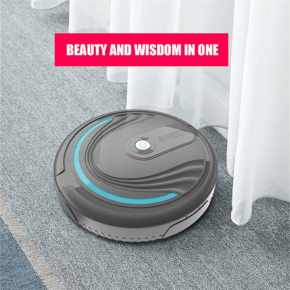 Robot aspirador de 23x6,5 CM, Barre y friega suelos duros y alfombras, gira 120 minutos, carga automática, accesorios de cocina
