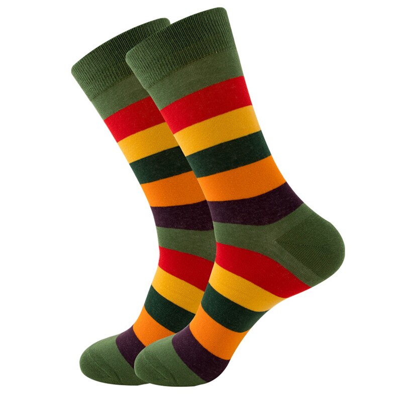 Men Socks Combed Cotton Colorful Happy Funny Sock Casual Long Mens Compression Socks Calcetines Ciclismo Hombre: WZ135-014