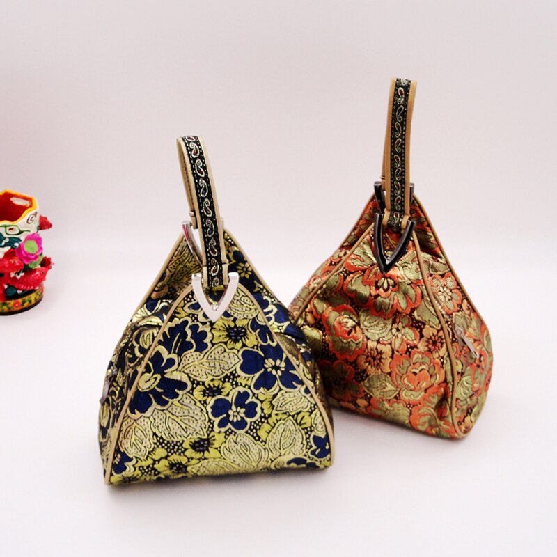 Vintage Bag Ladies Handbag Cheongsam Bag Chinese Style Characteristic Chinese Triangle Bag