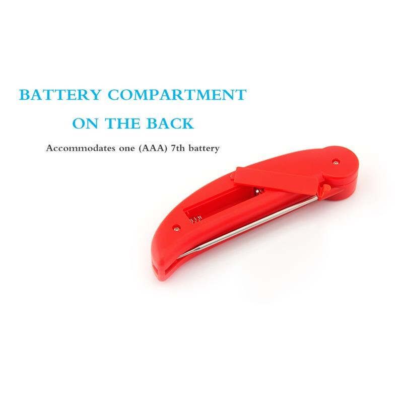 Electronic Digital Display Folding Food Thermometer Probe Stainless Steel Safe Kitchen Meat Barbecue Fast Temperature