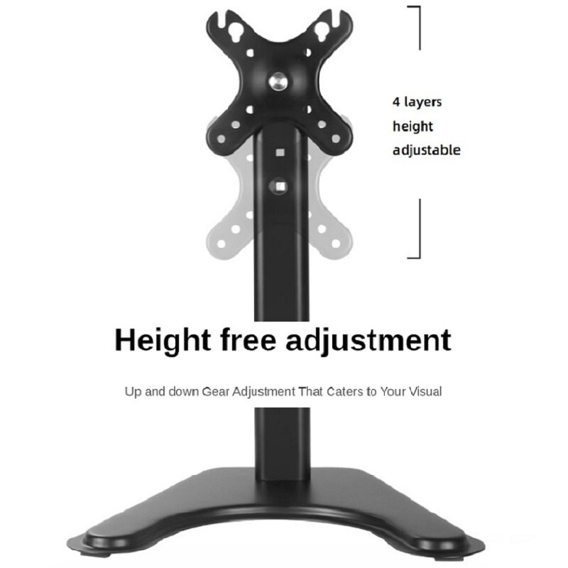 Hillport 14 ~ 32 Inch Monitor Desk Stand Arm Grote Basis Stabiele Verstelbare Hoogte Mounts Lcd Led Screen Met Beugel vesa DZV1