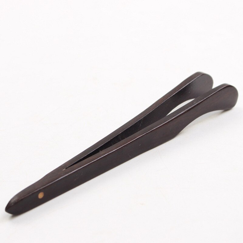 Bamboo Tea Clip Teaware Bamboo Curved Clip Straight Clip Manual Bamboo Chopsticks Bamboo Tweezers Tea Ceremony Accessories: Ebony Bent clip