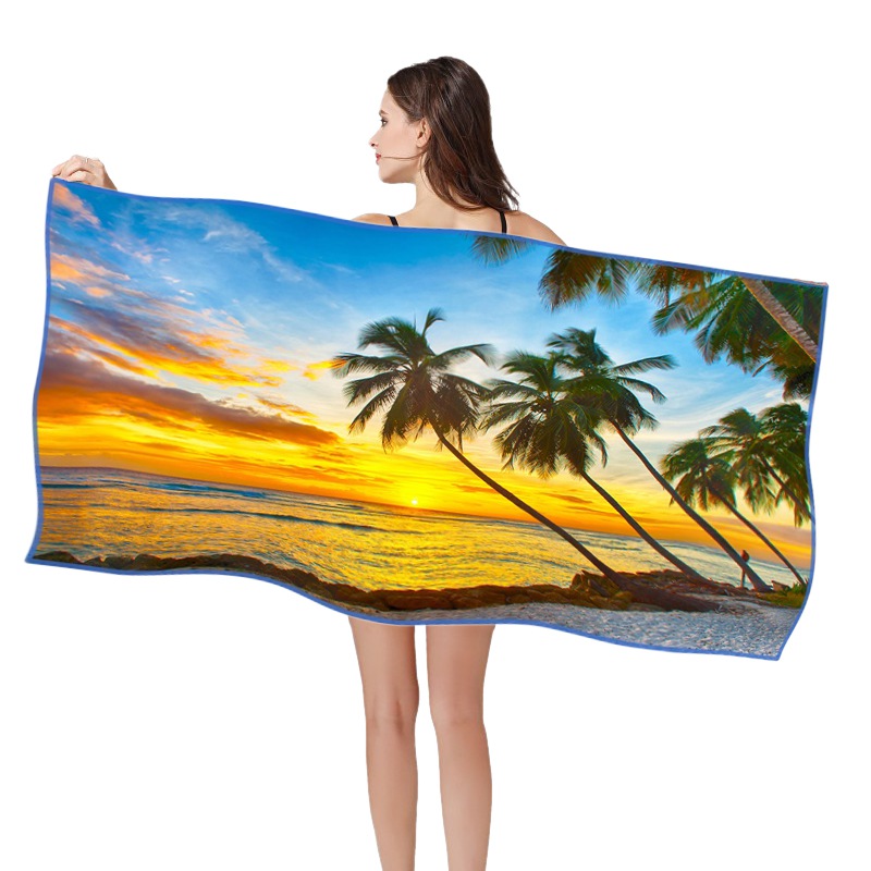 Serie 4 160*80cm 3d hd tryckt bad simning handduk quik torr mikrofiber tyg sand gratis multifunktion badlakan