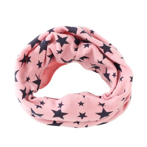 Bufandas de estrellas, pañoleta de algodón para niños, niño, pañuelos de niña, chal Unisex, tejido de invierno, Otoño, bufanda adorable para niños: Rosa