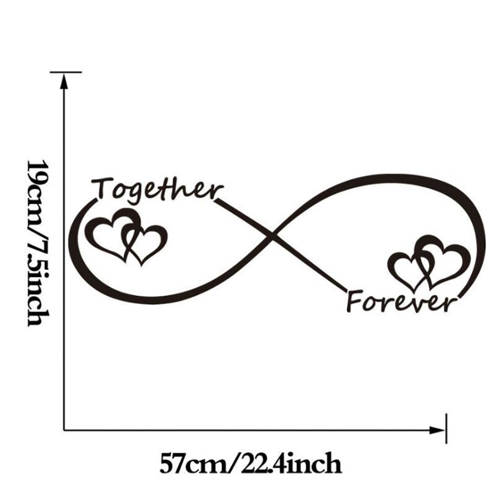 Together Forever Wall Stickers Decor Love Quotes Wall Decals Sticker Decoration For Home Living Room Art Stickers Murals: Default Title
