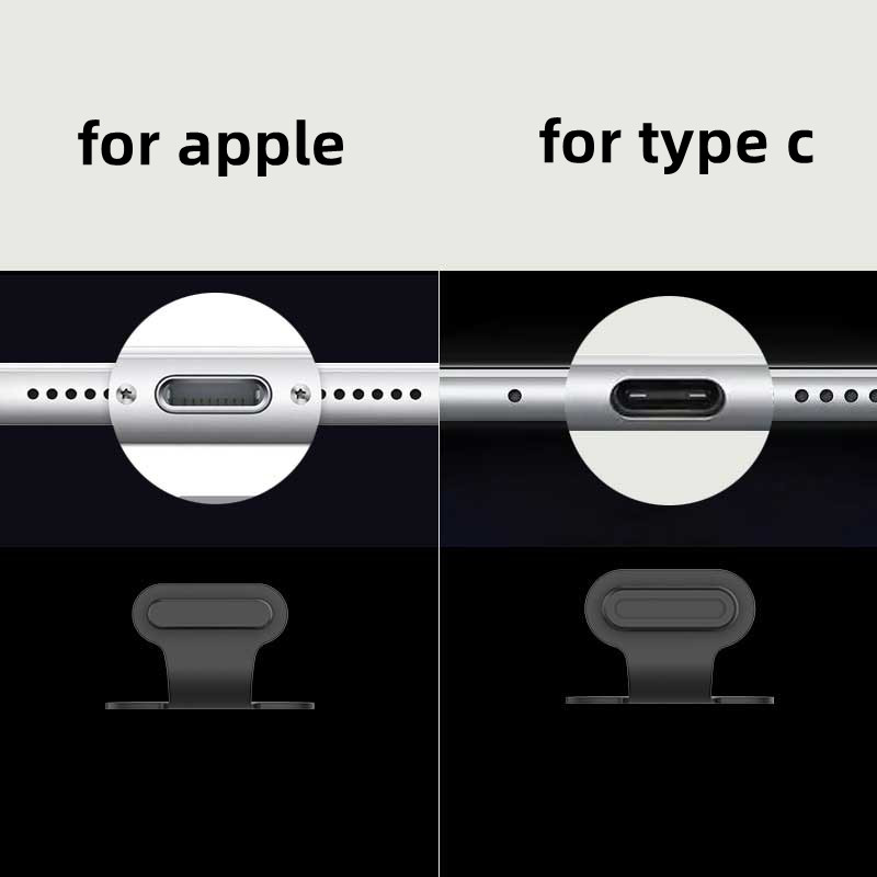 Puerto de carga para teléfono móvil, enchufe antipolvo para Apple iPhone Samsung S23Ultra, Protector de puerto USB tipo C, cubierta de tapones antipolvo a prueba de pérdidas