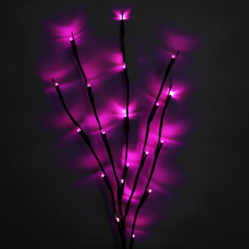 Nyeste led pil kunstige planter gren lampe blomsterlys 20 pærer hjemme julefest haveindretning: Lyserød