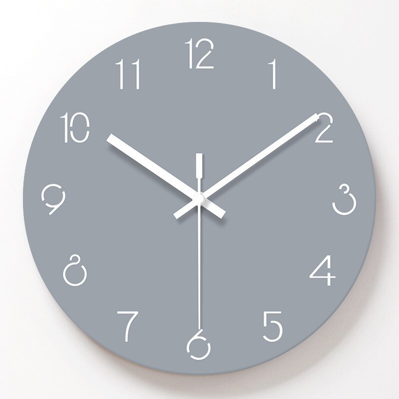 Mirror-like Acrylic Wall-Clock Modern 12 inch Solid Color 3D Quiet Movement Art Clocks Reloj de Pared Bedroom Decoration: Wall Clock
