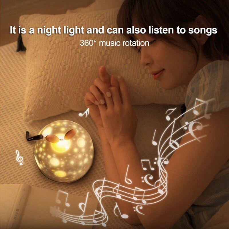 Projector Night Light With Usb Powered Starry Romance Rotating Projection Lamp For Kids Adults Room Dec Christmas